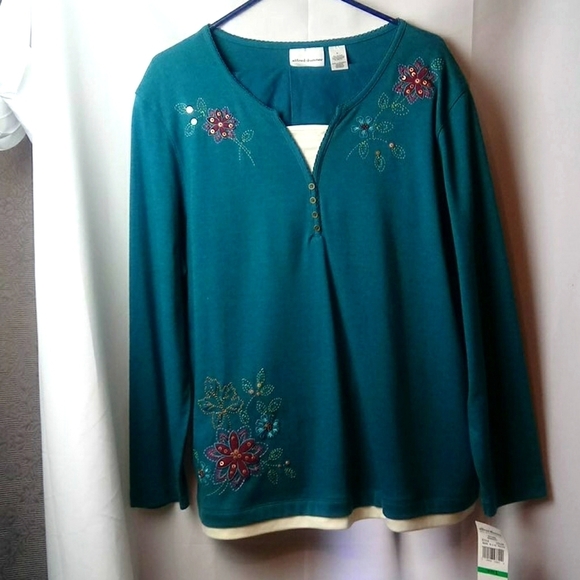 Alfred Dunner pantsuit sz L - Picture 1 of 9